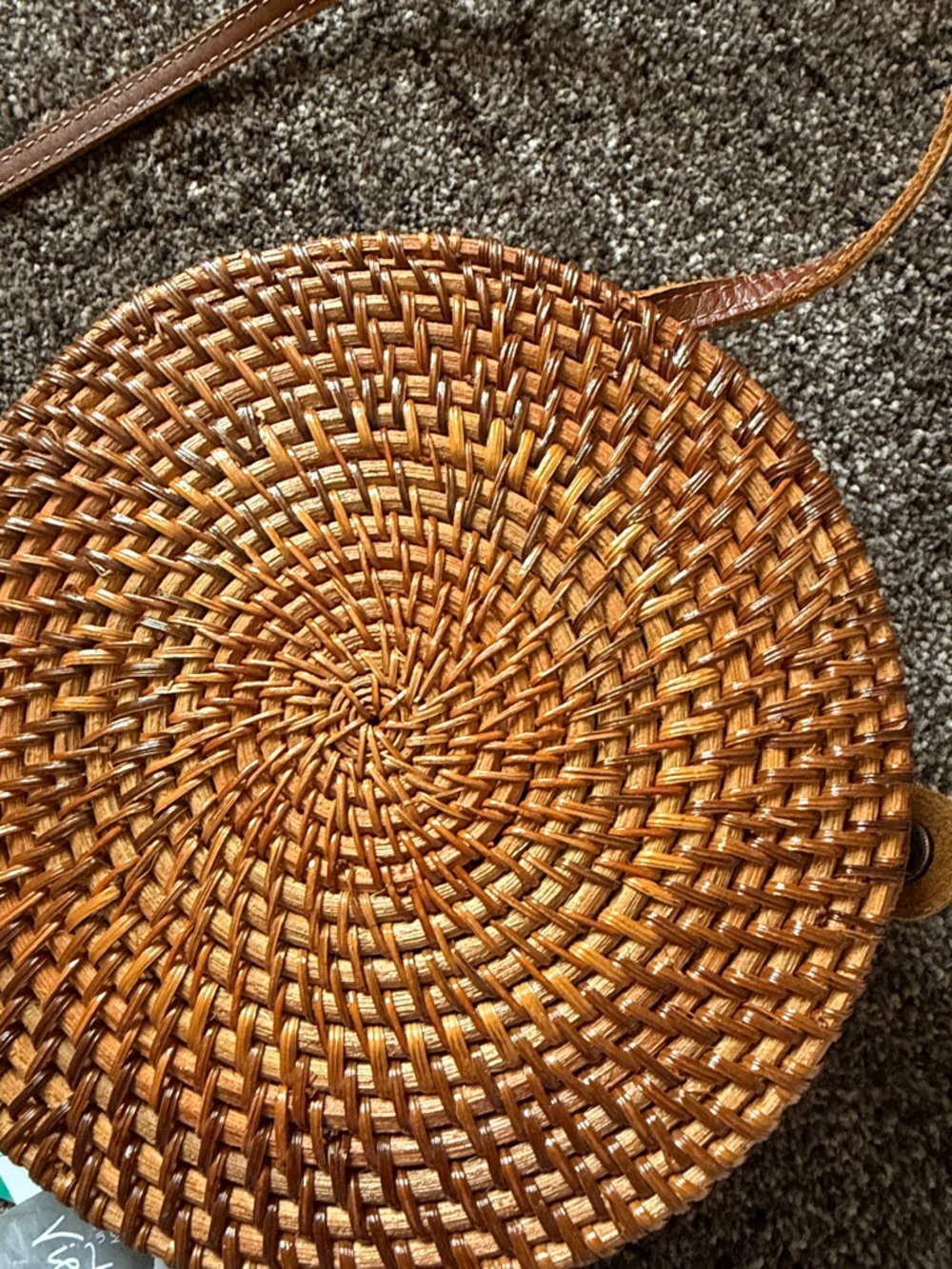 Round Woven Crossbody Purse NWT - Picture 5 of 8